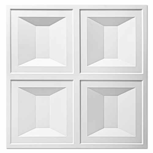 3d Drop Ceiling Tiles 24x24, 12 Sheets PVC Decorative Glue up Ceilng Panels 2x2, White